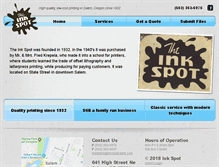 Tablet Screenshot of inkspotsalem.com